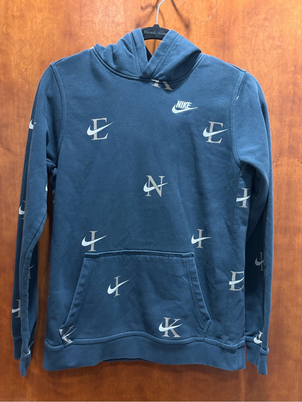 Nike club fleece AOP logo hoodie